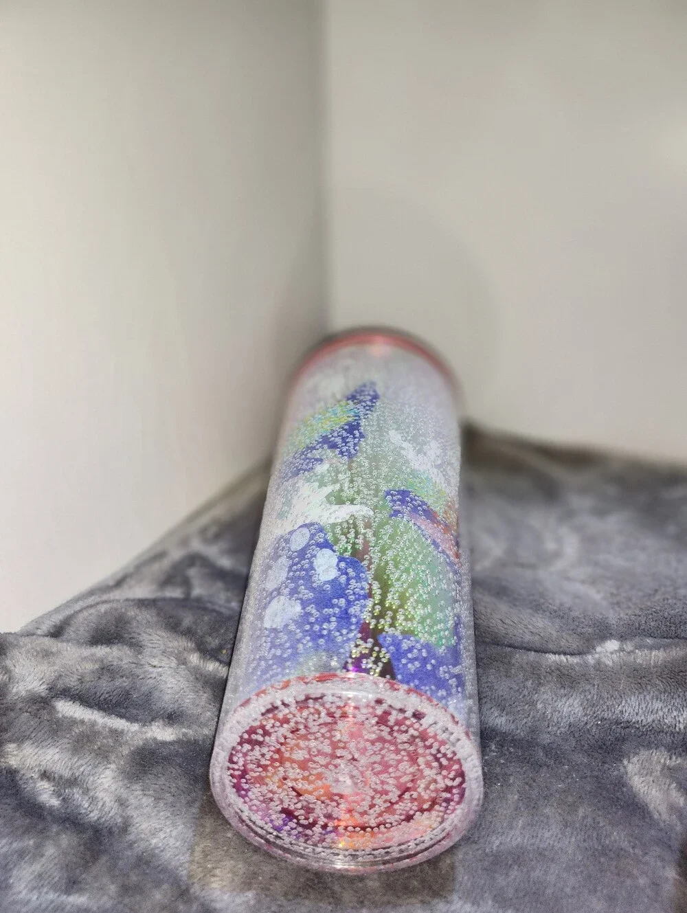 Starbucks Pink Iridescent Seafoam Tumbler with Straw